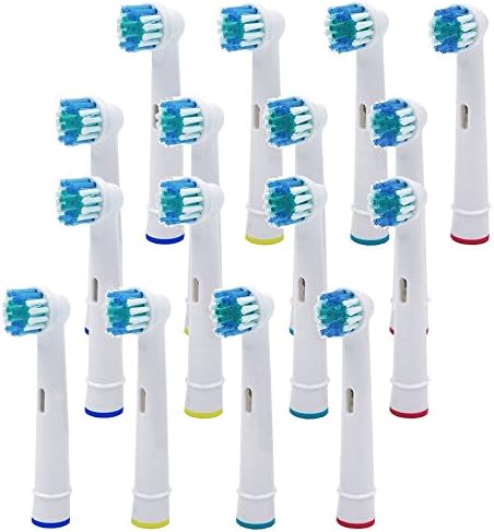 16pcs Toothbrush Replacement Heads for Braun Oral B SB-17A Soft Bristles (pack of 16)