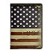 MEKU PU Leather Passport Cover Holder Passport Wallet Vintage Travel Wallet Case Stars & Stripes USA American Flag