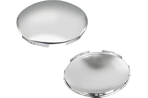 KAMREXI 2 Pcs Semi Truck Hub Cap Cover, 5 Uneven Notched, 7/16" Lip and Pre-Installed Clips, Dome Top Fit for Front Wheels and Trailers