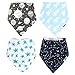 Stadela 100% Cotton Adjustable Baby Bandana Drool Bibs for Drooling Teething Nursery Burp Cloths 4 Pack Set for Boy Space Adventure Rocket Planet Solar System Star Astronaut Galaxy