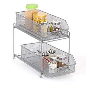 Nandae-2-Tier-Sliding-Baskets-Pull-out-Mesh-Baskets-Drawer-Shelf-Stackable-Cabinet-Organizer-for-Kitchen-Under-Sink-Storage Nandae 2 Tier Kitchen storage Organiser, Under Sink Storage Kitchen Organiser, Pull-Out Sliding Drawer Cupboard…