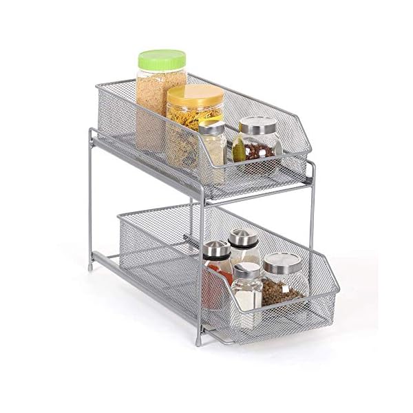 Nandae-2-Tier-Sliding-Baskets-Pull-out-Mesh-Baskets-Drawer-Shelf-Stackable-Cabinet-Organizer-for-Kitchen-Under-Sink-Storage Nandae 2 Tier Kitchen storage Organiser, Under Sink Storage Kitchen Organiser, Pull-Out Sliding Drawer Cupboard…