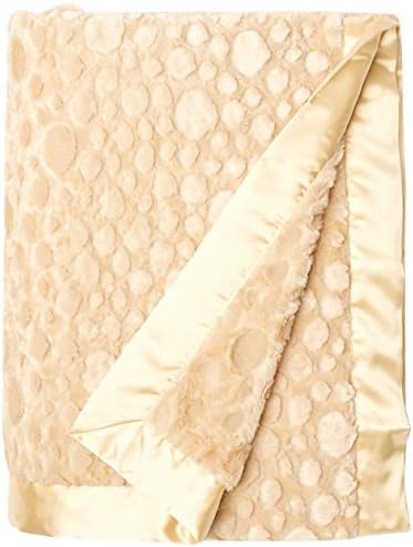 My Blankee Luxe Stone Throw Blanket with Flat Satin Border, Caramel, 59" X85''