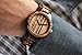 Treehut Men's Zebrawood and Ebony Wooden Watch with All Wood Strap Quartz Analog with Movement and Stainless Steel Tri-Fold Clasp with Push Buttons, Boyfriend Gift, 4.3cm