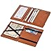 ZhaoCo Minimalist RFID Magic Wallet, Genuine Leather Slim Front Pocket Purse Credit Card Case and Money Cash Holder with ID Window, Mini Bifold Wallet Gift - Light Brown