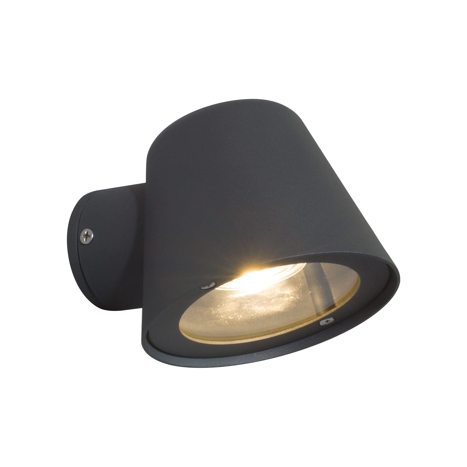 DAWALIGHT Outdoor Wall Lights GU10 5W Wall Spotlight Exterior LED Lights Mains Powered Waterproof IP44 Outside Light Aluminum for Patio Doorway Porch Terrance Hallway (Dark Grey)