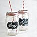 [LIFE OF THE PARTY] 60 Vinyl Blackboard Stickers (3.5” x 2”) in 3 Elegant Designs Ideal for Kitchen, Crafts, Weddings & More. Removable, Erasable & Entirely Customizable!
