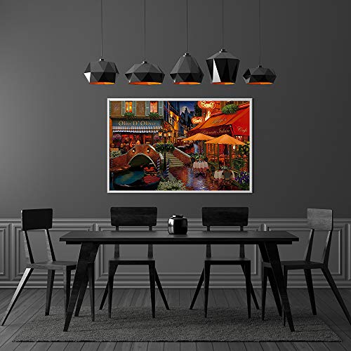 Wooden Puzzles for Adults 1000 Pieces, Oil Painting Stree Scenery Jigsaw Puzzles 1000 Pieces for Adults Teens, 19.7” x 27.6” – Thick Sturdy Pieces, Challenging Family Activity Game, Great Gift Idea