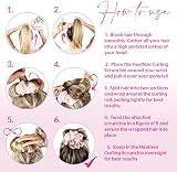 Brushworks Heatless Curling Hair Scrunchie Pink Satin Overnight Damage-Free view 2