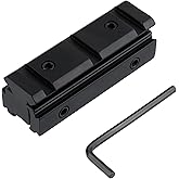 ToopMount Dovetail to Picatinny Rail Adapter, Dovetail to Picatinny Mount with 3 Slots, 11mm Dovetail to Picatinny Adapter, P