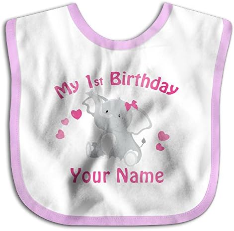 Jfhskif Baby 1st Birthday Girl Elephant Waterproof Bibs The Baby Bibswoman Teething Bibs