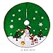 Christmas Tree Skirt 36 inches with Reindeer Snowflakes and Snowman Design