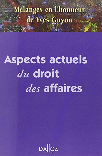 Aspects actuels du droit des affaires