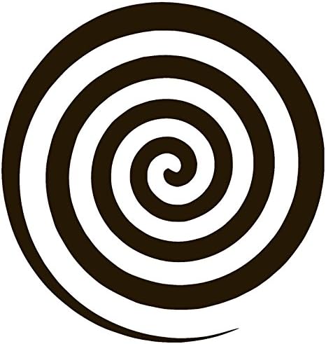 EmilyQ HYPNOTIC WHEEL Vinyl Sticker Decal (7.6" x 8", Black)