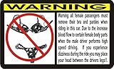 1 Pc Attractive Popular Funny No Bra and Painties Car Sticker Warning Decal Vinyl Graphic Weatherproof Size 3" x 5"