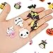 50 Pieces Halloween Craft Random Resin Miniature Ornaments Flat Back Scrapbook Embellishment Wizard Ghost Pumpkin Spider Resin Decorations for Craft Making