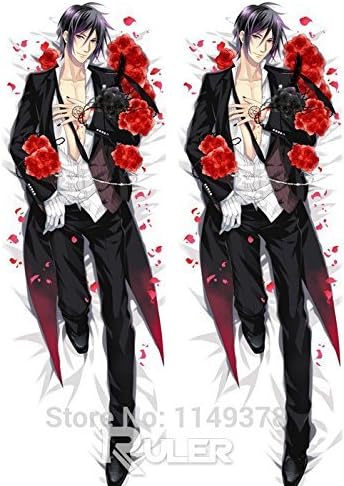Flower Smile Dakimakura Hugging Body Pillow Cases Covers Black Butler Sebastian Michaelis NK057 double sides