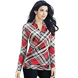 Perman Women's Long Sleeve Shirt Casual Blouse Tops T Shirt
