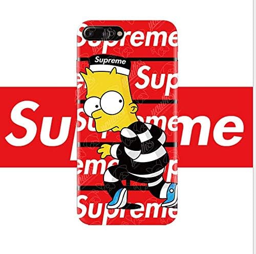 Cartoon Case for iPhone 7 Plus 8 Plus, Cartoon Trend Street Fashion Easygrip Classic Red Designer Style Protective TPU Case Cover for iPhone 7Plus 8Plus