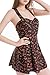 HENGJIA Women's Elegant Crossover One Piece Swimdress Skirted Bottom Swimsuit (FBA) Black Cherry 3XL(US8-10)