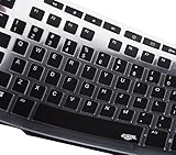 Keyboard Cover for Logitech MK270 Wireless Keyboard, Logitech K200 MK200 K260 MK260 K270 Keyboard, Protect Your Keyboard from Liquid Spills or Dust Easy Typing By CaseBuy, Black