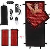 Red Light Therapy Mat for Full Body,660nm&850nm Infrared Light Therapy Device for Body with Timer for Back Shoulder Waist Pain Relief Home Infrared Light Therapy Blanket for Full Body Use