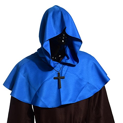BLESSUME Medieval Hooded Cowl Cross Necklace