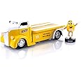 M&M's 1:24 1947 Ford COE Flatbed Die-cast Car & 2.75" Yellow Figure, Toys for Kids and Adults