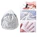 Drawstring Lingerie Laundry Wash bags Set for Delicates, Garments, Blouse, Sweaters, Bras, and Quilts, Set of 3, Include 3 different Type of size (Coarse hole)