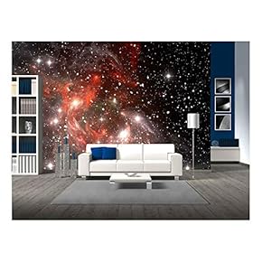 Colorful Space Star Nebula - Removable Wall Mural | Self-Adhesive Large Wallpaper - 66x96 inches