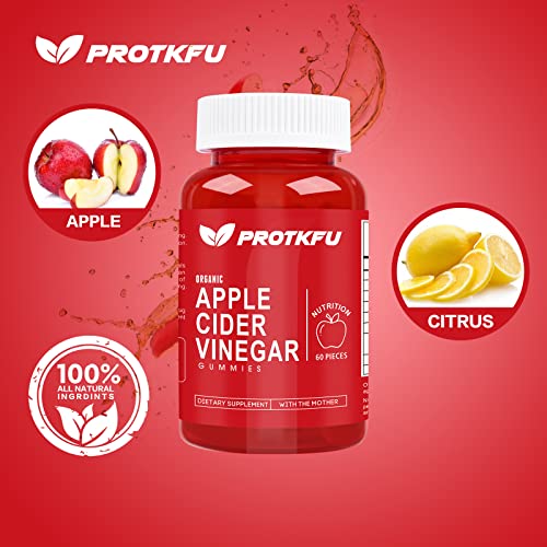 ProTKFU (2Pack) Apple Cider Vinegar Gummies, ACV Gummies with The