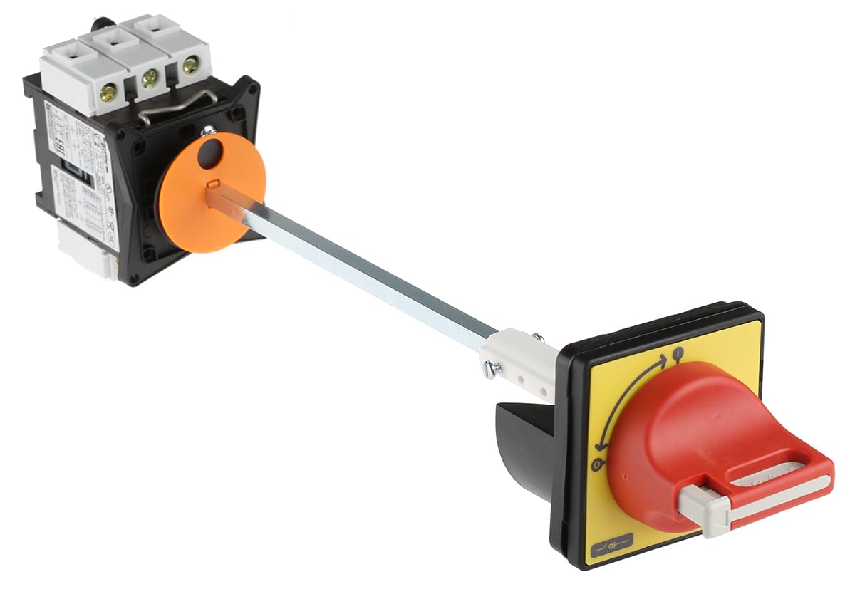 Schneider Electric TeSys VARIO - Emergency Stop Switch Disconnector, for Mounting at Back of Enclosure, 3 Pole, 40A, 3NO, IP65 Rated, Padlockable Operating Handle, VCCD0