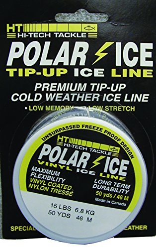 HT Enterprises Polar Ice Tip-Up Line Vinyl, 25 Yard, 25-Pound, Clear