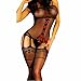 Daisland Women Sexy Lingerie Sleepwear Nightwear Fishnet Crothless Body Stocking