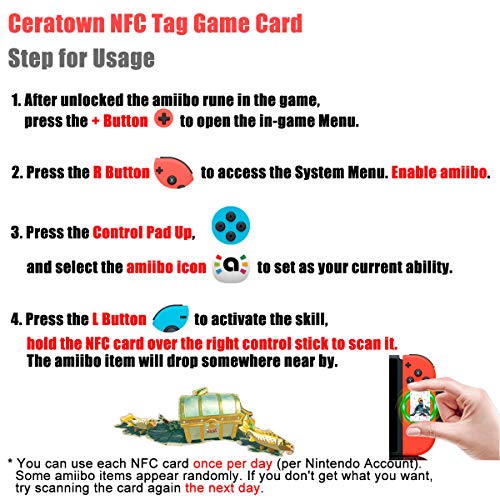 24 Pcs NFC Tag Game Cards for The Legend of Zelda Breath of The Wild