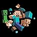 Minecraft Big Boys' Glow-In-The-Dark Run Away! 8-20 Long-Sleeve T-Shirt (Black, Medium/Youth)