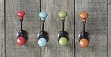 Set of 4 Pewter End Coat and Hat Hooks