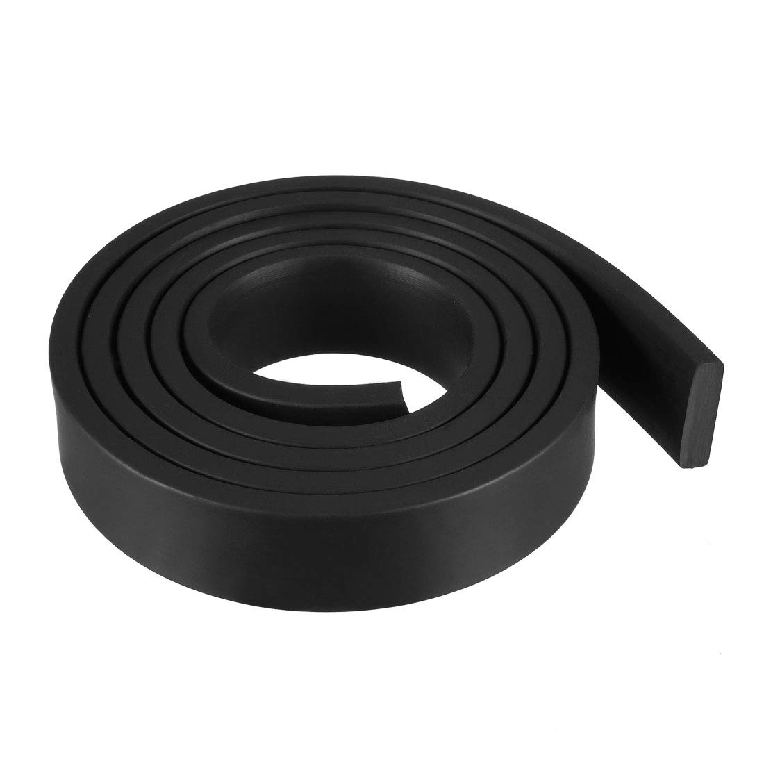 sourcing map Solid Rectangle Rubber Seal Strip 20mm Wide 5mm Thick, 1 Meter Long Black