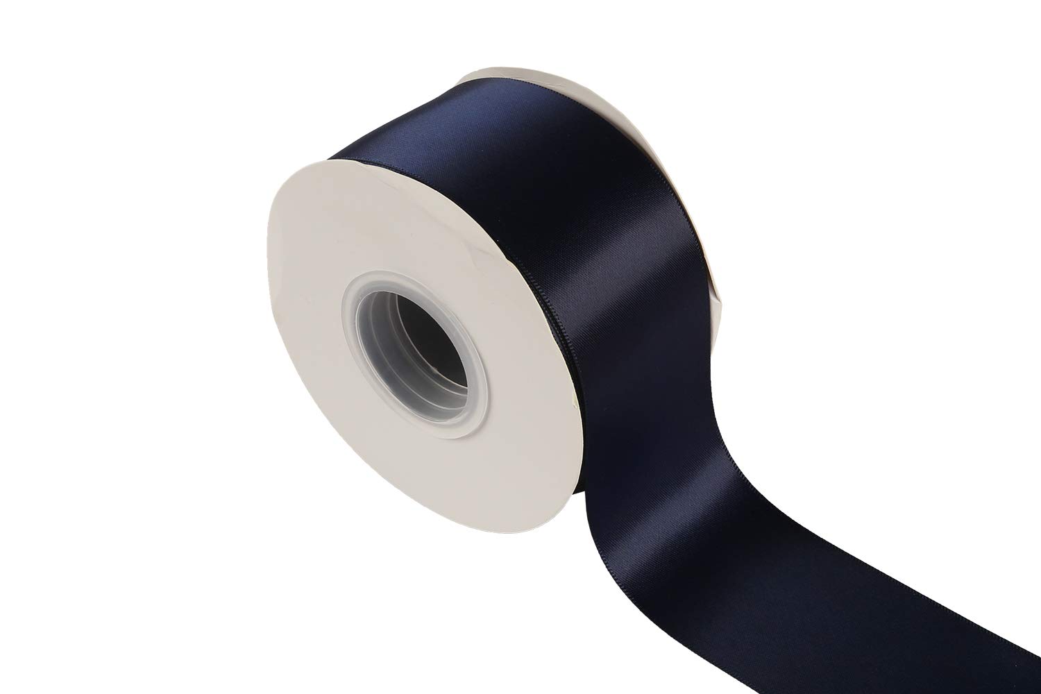 Ribbonitlux 50mm Wide Double Face Satin Ribbon 22 Meters (370-Navy Blue, Set for Gift Wrapping, Party Decor, Sewing Applications, Wedding and Craft