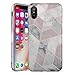 iPhone X Case,iPhone XS Case,Geometric Grey Marble,LUMARKE Slim-Fit TPU Clear Bumper Flexible Rubber Silicone Rugged Thin Protective Phone Case Cover for iPhone X/iPhone XS