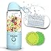 Portable Blender for Single served, Personal Blender for Shakes and Smoothies, Small blender Rechargeable Blender with Ice Tray, Two Silicone Cup Mats and Recipe (FDA & BPA free & CE & RoHS Approved)
