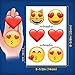 Ivenf Extra Large Fun Emoji Face Stickers, Teacher Reward Stickers for Prizes, Kids Party Supplies Favors Decoration Games, 36 Sheets 216 Pcs