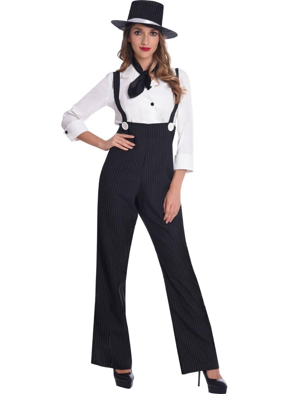 amscan (PKT) (9907065) Adult Ladies Gangster Woman Costume (UK 14-16)
