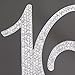 Ella Celebration 16 Cake Topper 16th Birthday Sweet 16 Party Supplies Decoration Ideas Silver Rhinestone Number (Silver)