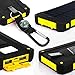 Solar Charger,10000mAh Solar Power Bank Dual USB Port Portable Charger,Solar Battery Charger for iPhone,iPad,iPod,Cell Phone,Tablet,Camera,Rain-Resistant Dust-Proof and Shockproof (Yellow)