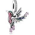 Amazon.com: Hummingbird Charm For Bracelet, 925 Sterling Silver, Beaded ...
