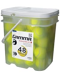 Gamma Sports cubeta o balde de pelotas de tenis sin presión -balde y malla resistente y reutilizable para transportarlas fácilmente Bucket-O-Balls - Bag-O-Balls (18 o 48 pelotas por paquete), 9