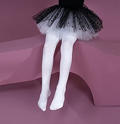 LUCKELF Girls Glitter Tights, Soft Opaque Tights