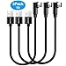 aceyoon Right Angle Micro USB C Cable 3 Pack 1ft Braided 
