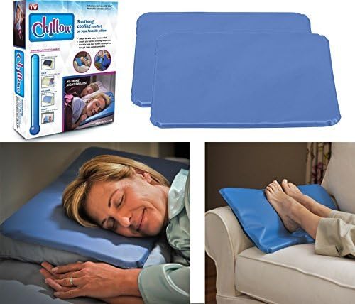 Chillow Cooling Pillow Pad Insert Comfort Sleeping Therapy As Seen On Tv, 2 Pack by Chillow